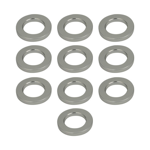 Street Pro Wheel Lug Nut Washers, Billet Aluminium, 4mm Thick / 29mm OD, Set of 10, Silver